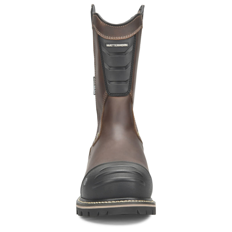 Matterhorn Men's I-BEAM 10" Wellington Waterproof EH Met-Guard Composite Toe Boots, MT2540, Brown
