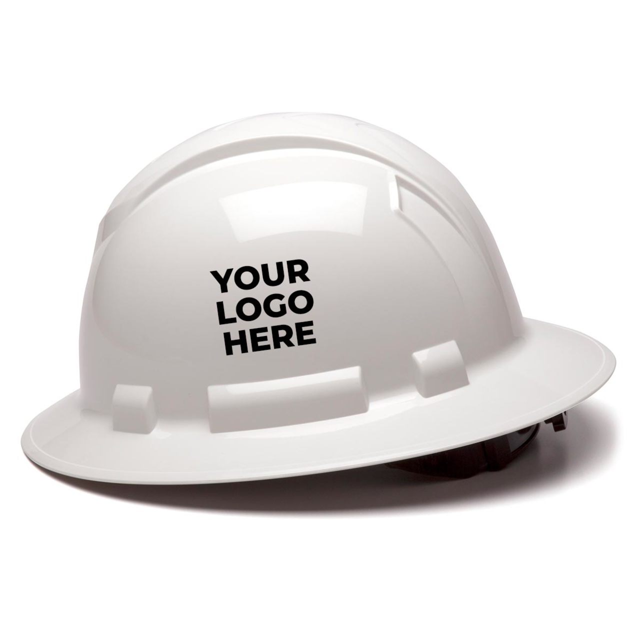 Custom Pyramex Ridgeline Full Brim Hard Hat, 6-Point Ratchet Suspension