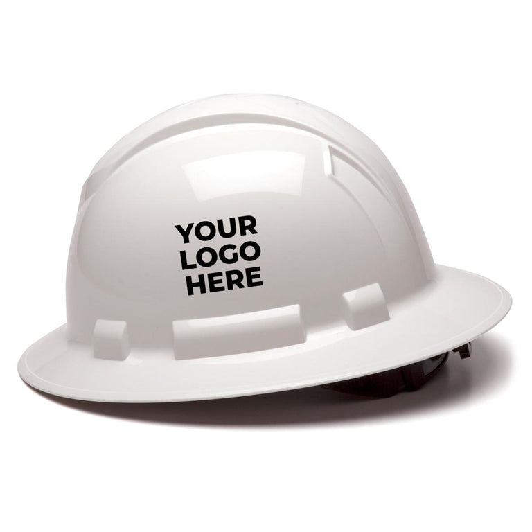 Custom Pyramex Ridgeline Full Brim Hard Hat, 6-Point Ratchet Suspension