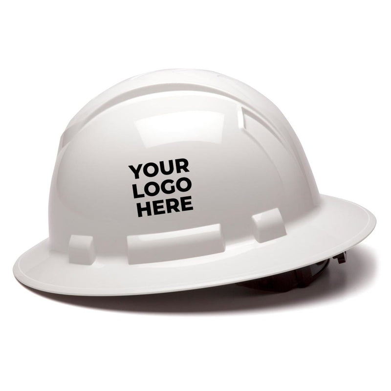 Custom Pyramex Ridgeline Full Brim Hard Hat, 6-Point Ratchet Suspension