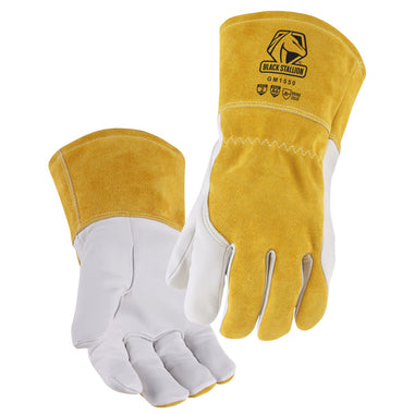 Black Stallion A6 Cut-Resistant MIG Welding Gloves, GM1550-WT, Natural/White