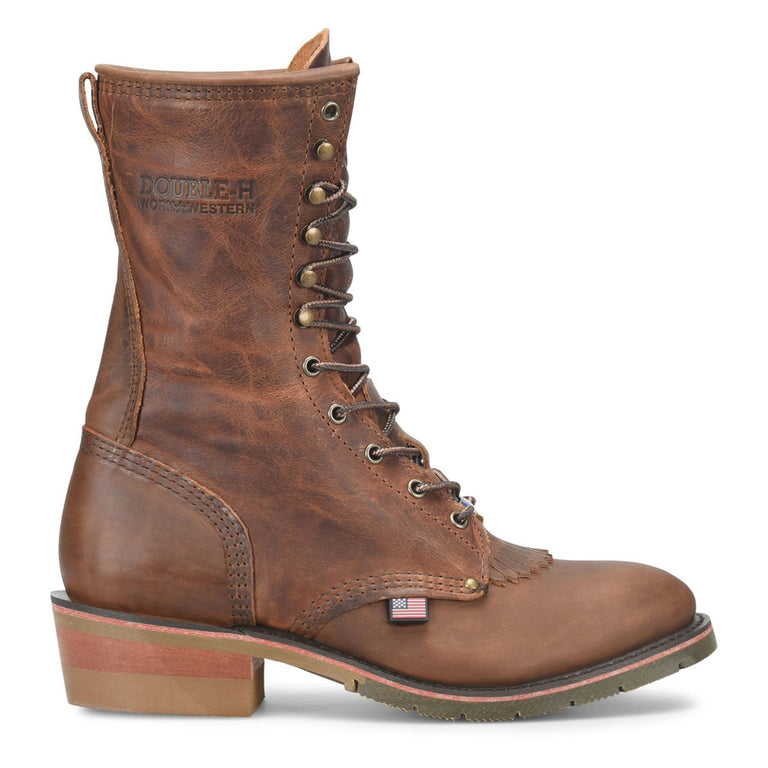 Double-H Men's Lewis 9" Packer Soft Toe Boots, DH3706, Brown