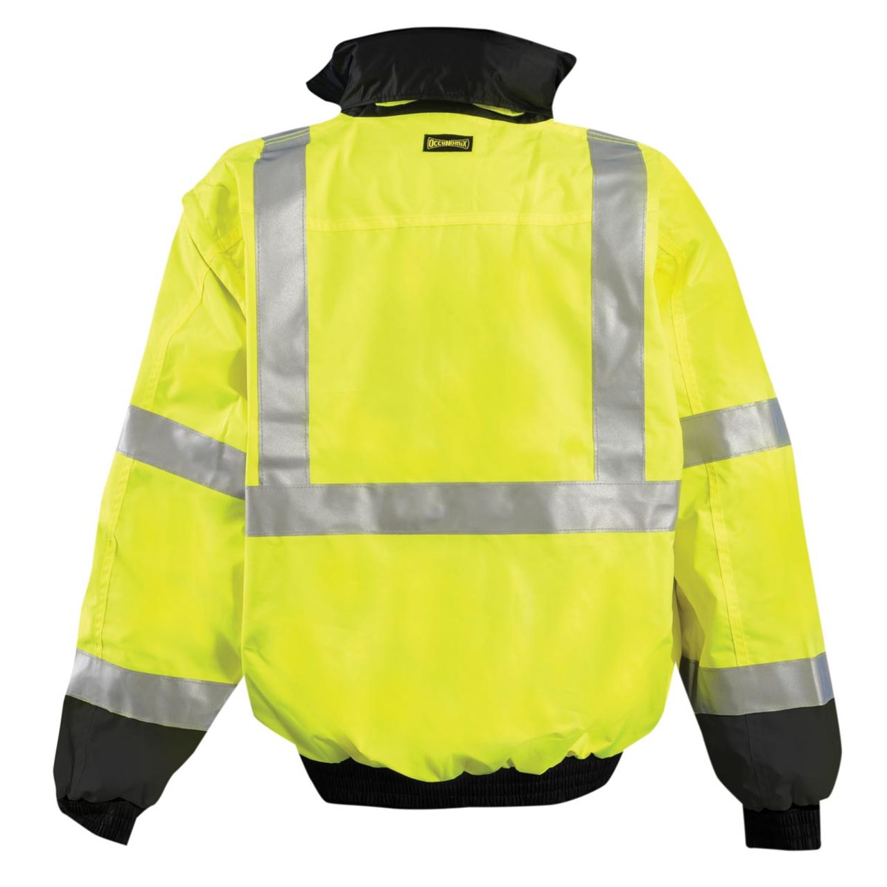 OccuNomix Type R Class 3 Hi-Vis 4-in-1 Black-Bottom Bomber Jacket, LUX-TJBJ-B