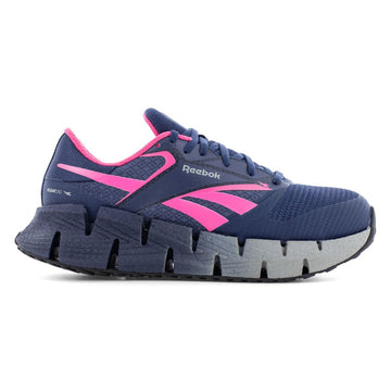 Reebok Women's FloatZig Athletic ESD Composite Toe Work Shoes, Blue/Pink - RB309