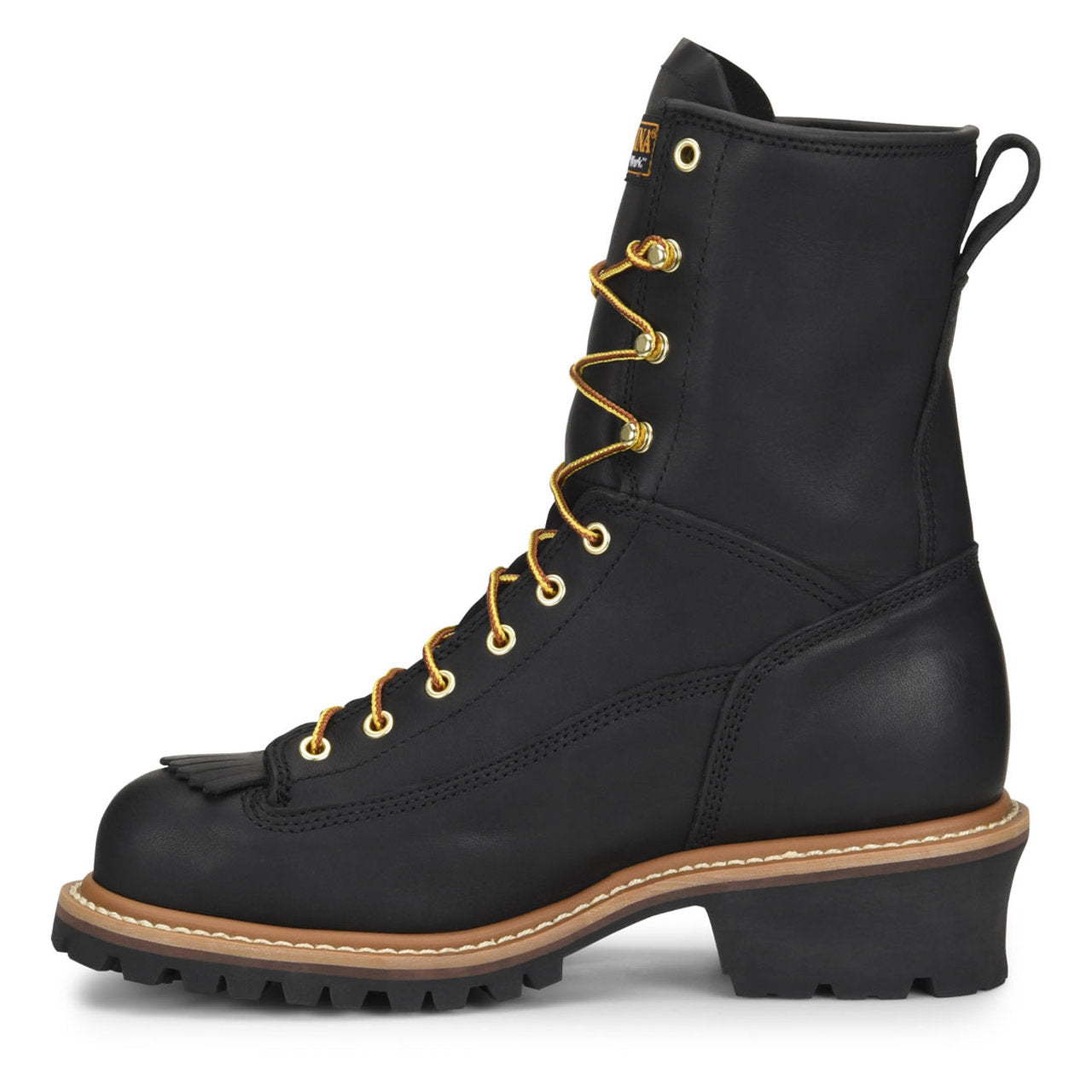 Carolina Men's Spruce 8" Logger Waterproof EH Steel Toe Boots, CA9825, Black