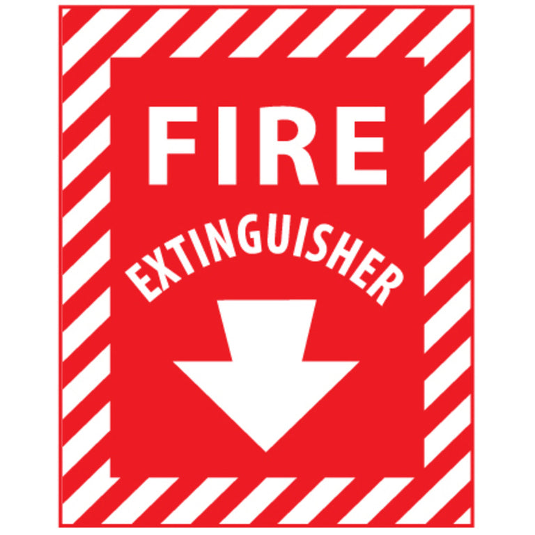 Fire Extinguisher, 12x9 Sign