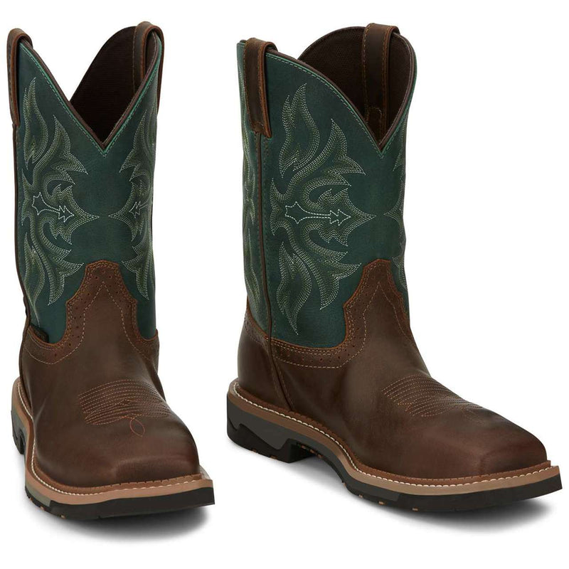 Justin Men's Bolt 11" Waterproof EH Composite Toe Boots, SE4105, Tan
