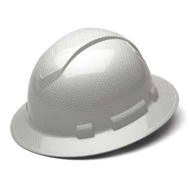 Custom Pyramex Ridgeline HD Glossy Full Brim Hard Hat, 4-Point Ratchet Suspension, 12 Pack
