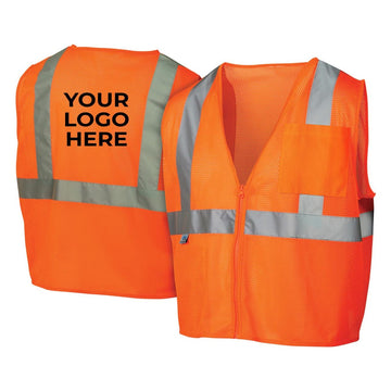 Custom Pyramex RVZ21SE High-Vis Type R Class 2 Non-FR Self Extinguishing Mesh Safety Vest