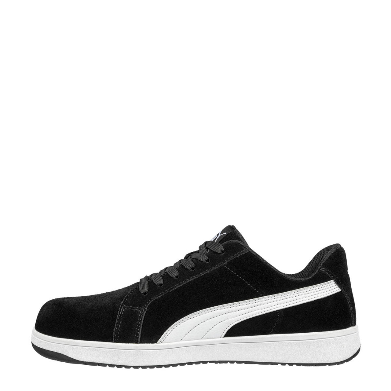Puma Safety Women's Icon Suede Low EH Composite Toe Shoes, 640115, Black/White