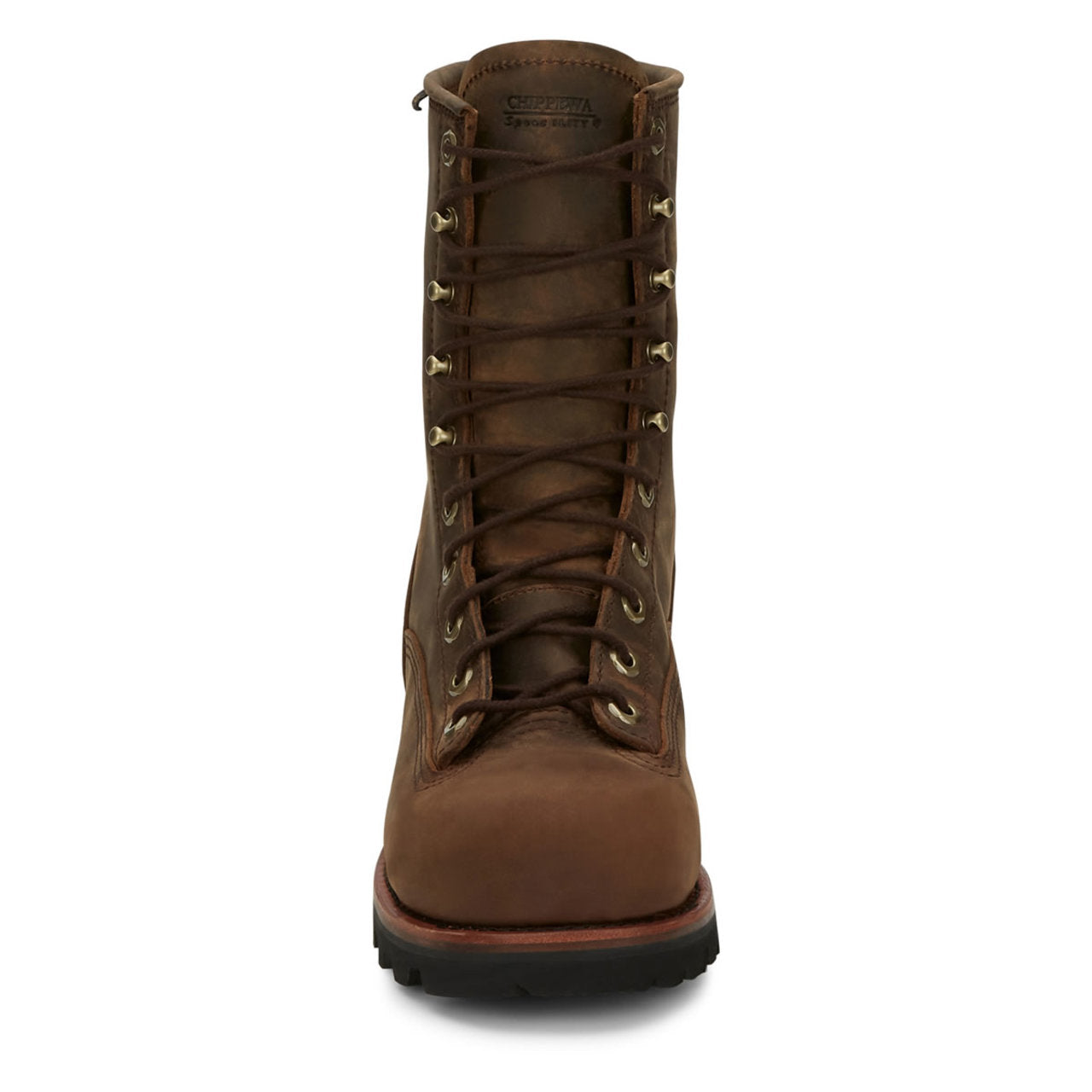 Chippewa Men's Paladin 8" Logger EH Waterproof Steel Toe Boots, 73101, Brown