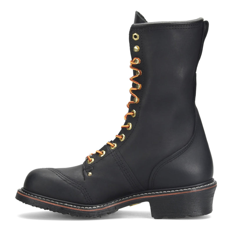 Carolina Men's Linesman 10" EH Soft Toe Boots, 905, Black Oiltan