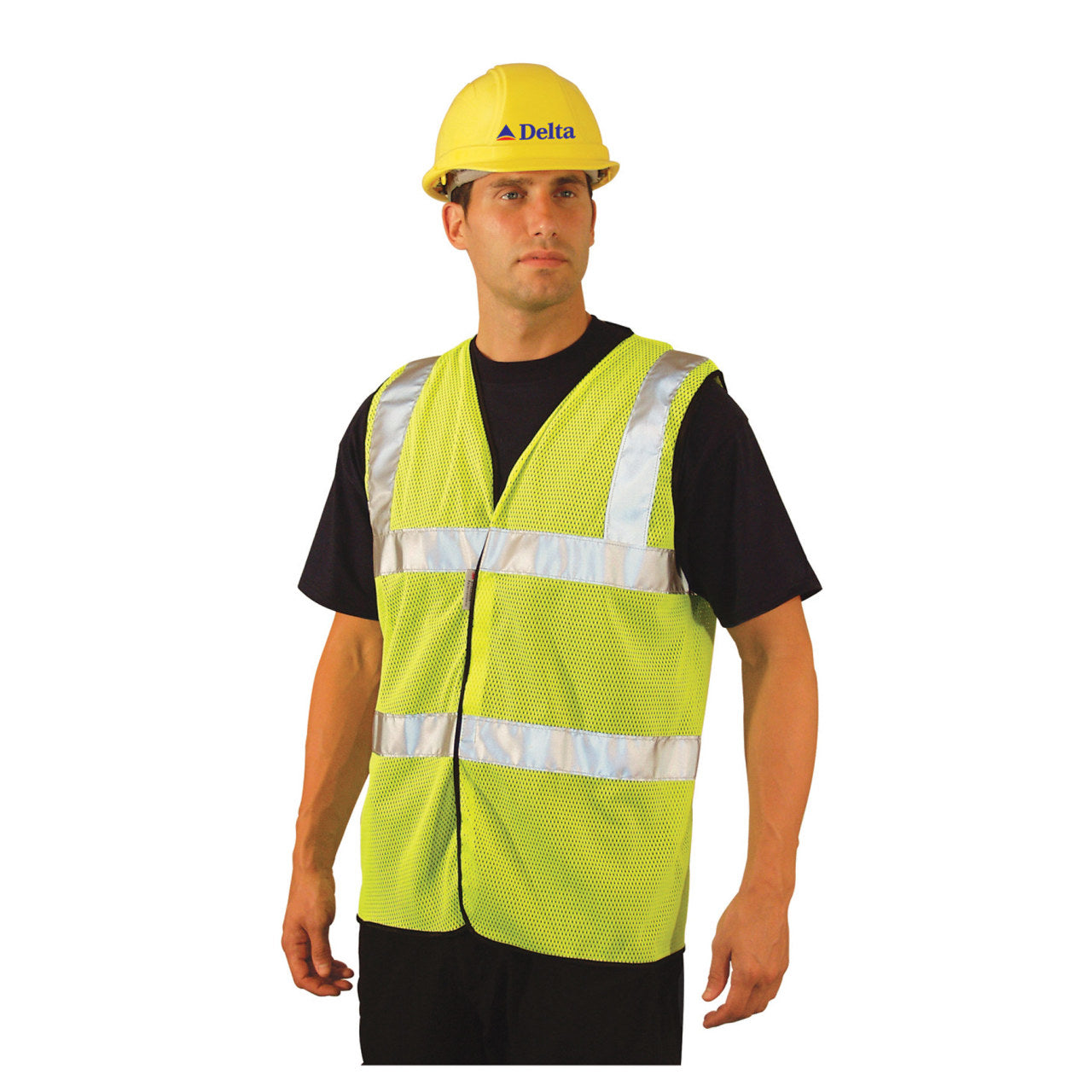 OccuNomix Type R Class 2 High-Vis Dual Stripe Mesh Safety Vest - LUX-SSCOOLG