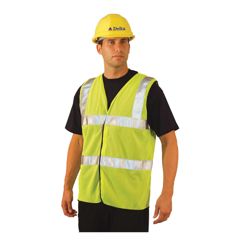 OccuNomix Type R Class 2 High-Vis Dual Stripe Mesh Safety Vest - LUX-SSCOOLG