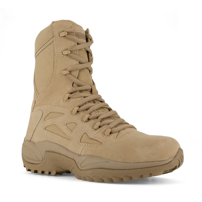 Reebok Men's 8" Rapid Response RB EH Soft Toe Stealth Boots, Tan