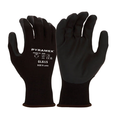 Pyramex Safety GL615 A1 Cut Micro-Foam Nitrile Dipped Gloves, Black