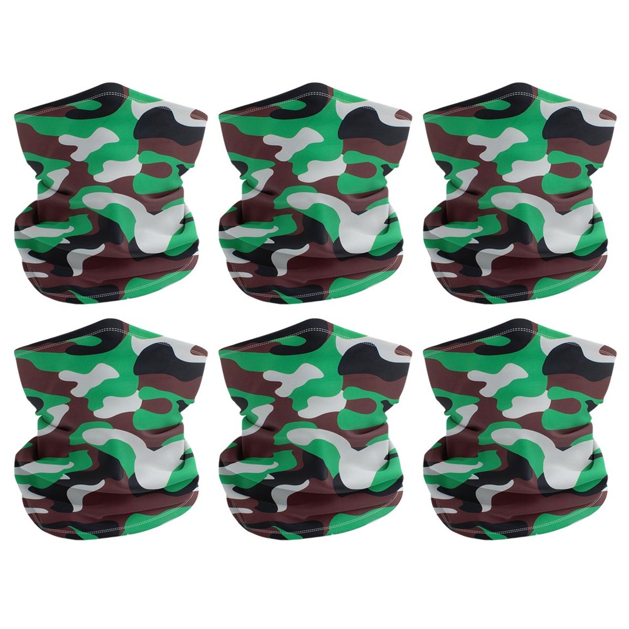 12 Pack - Rugged Blue Camo Multipurpose Neck Gaiter Bandana Face Mask Sunscreen Face Cover with Filter Pocket