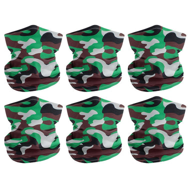 12 Pack - Rugged Blue Camo Multipurpose Neck Gaiter Bandana Face Mask Sunscreen Face Cover with Filter Pocket