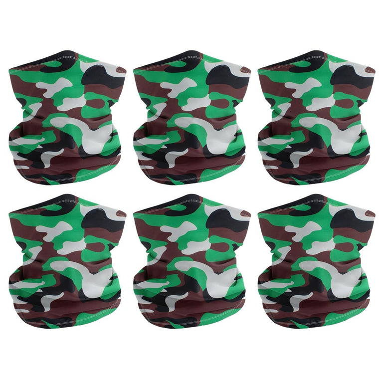 12 Pack - Rugged Blue Camo Multipurpose Neck Gaiter Bandana Face Mask Sunscreen Face Cover with Filter Pocket