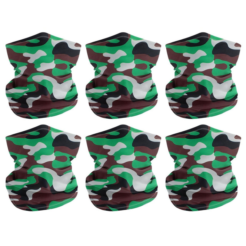 12 Pack - Rugged Blue Camo Multipurpose Neck Gaiter Bandana Face Mask Sunscreen Face Cover with Filter Pocket