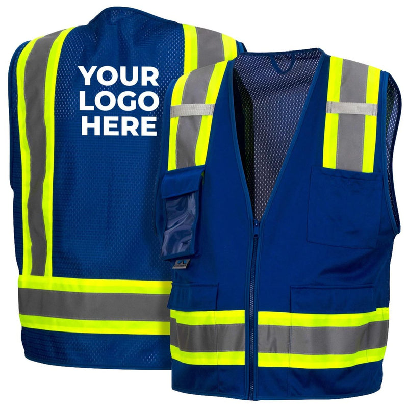 Custom Pyramex RVZ24CP Type R Class 2 Hi-Vis Mesh Back Safety Vest