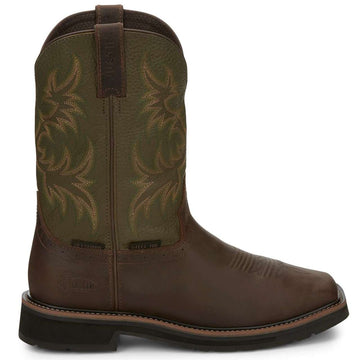 Justin Men's Keavan 11" Met-Guard Waterproof EH Steel Toe Boots, SE4570, Brown