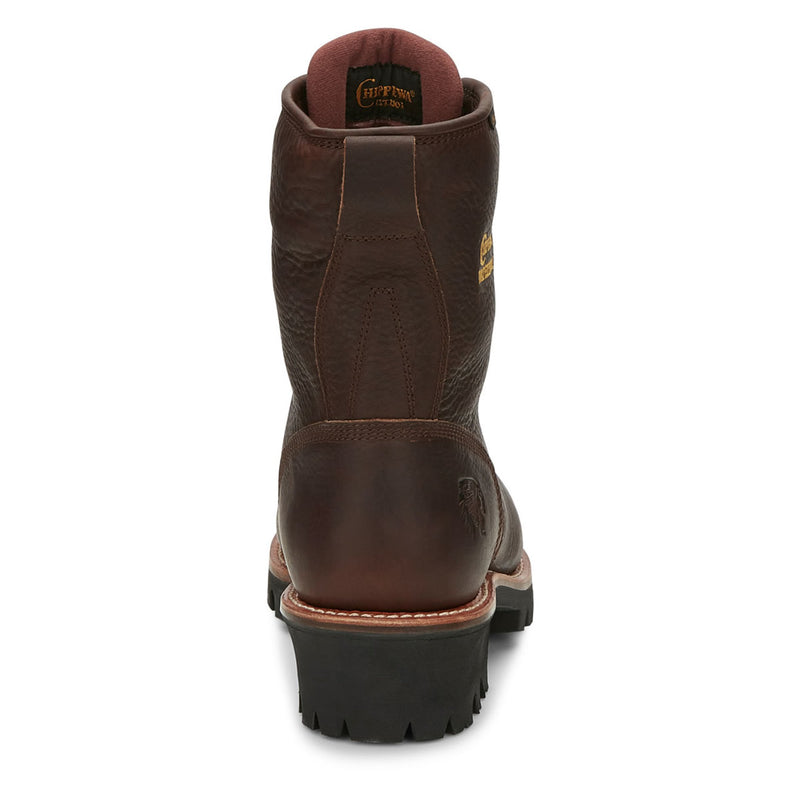 Chippewa Men's Paladin 8" Logger EH Waterproof Insulated Steel Toe Boots, 73060, Brown