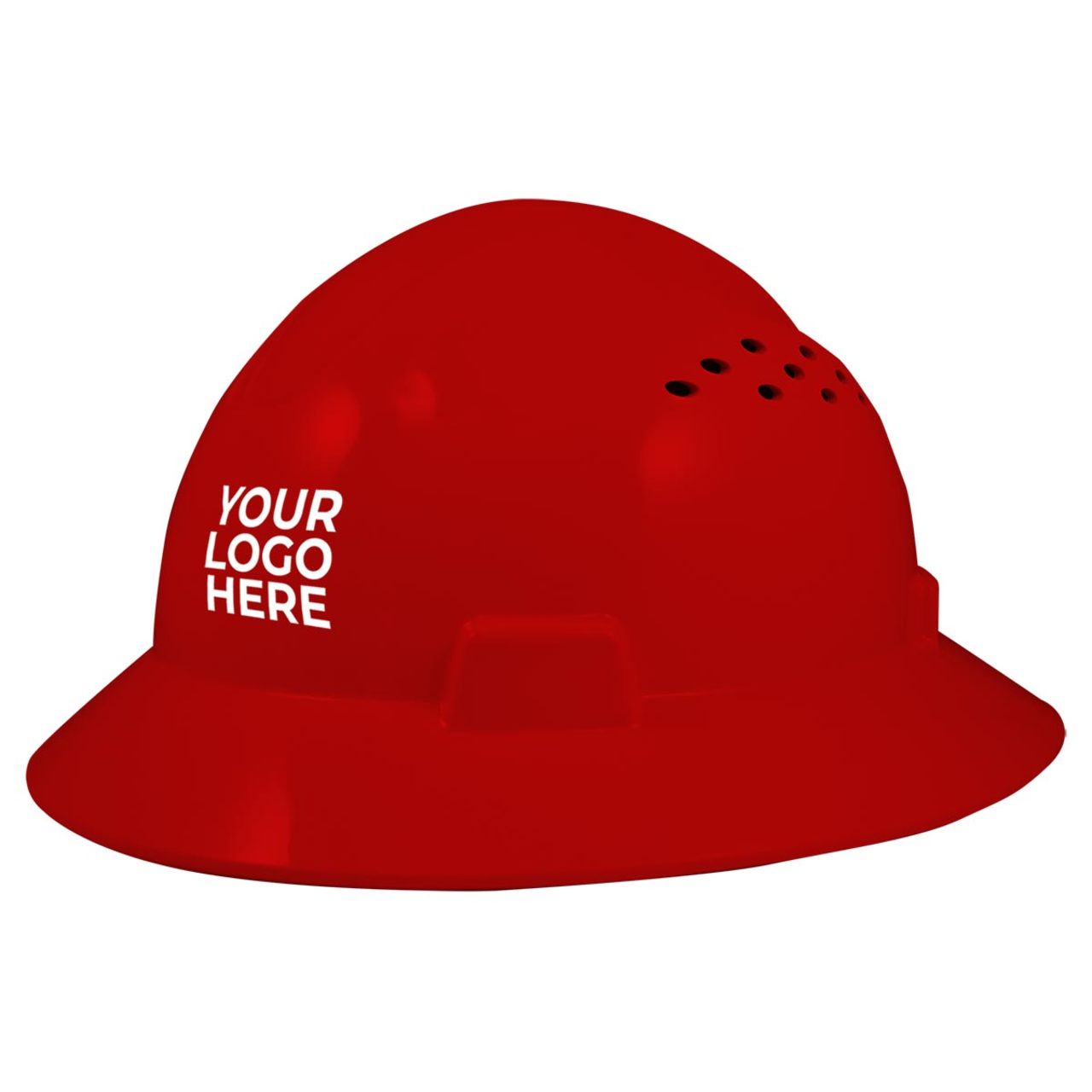 Custom General Electric Vented Full Brim Hard Hat 4-Point Ratchet Suspension, GH328