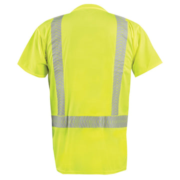 OccuNomix Type R Class 2 Hi-Vis Segmented Tape Short Sleeve T-Shirt, LUX-TSSP2B