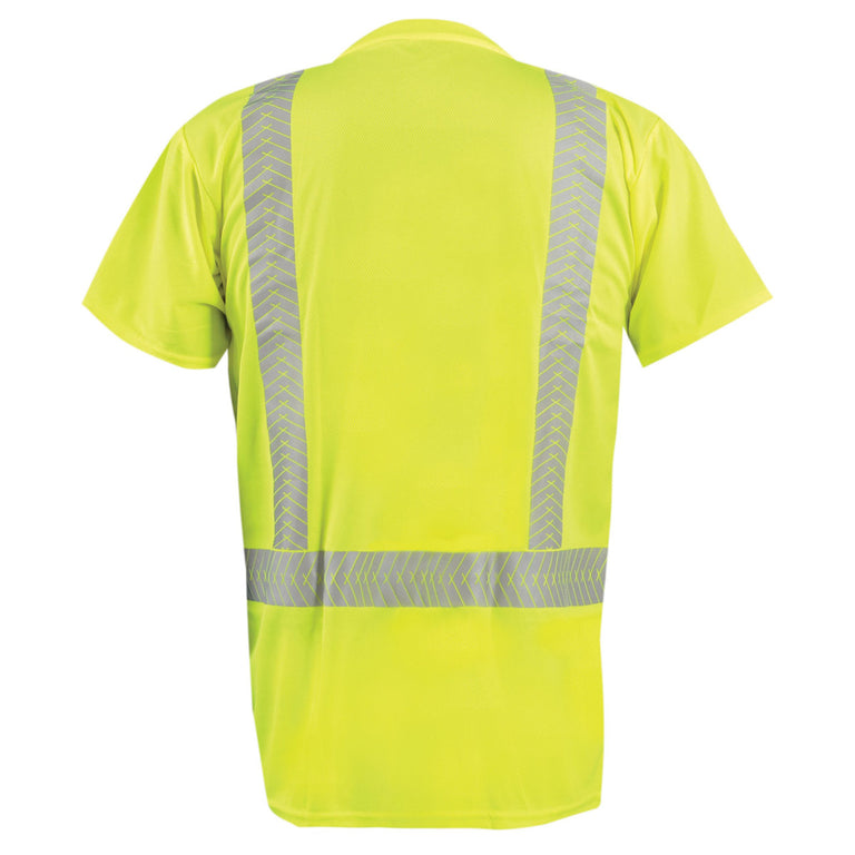 OccuNomix Type R Class 2 Hi-Vis Segmented Tape Short Sleeve T-Shirt, LUX-TSSP2B