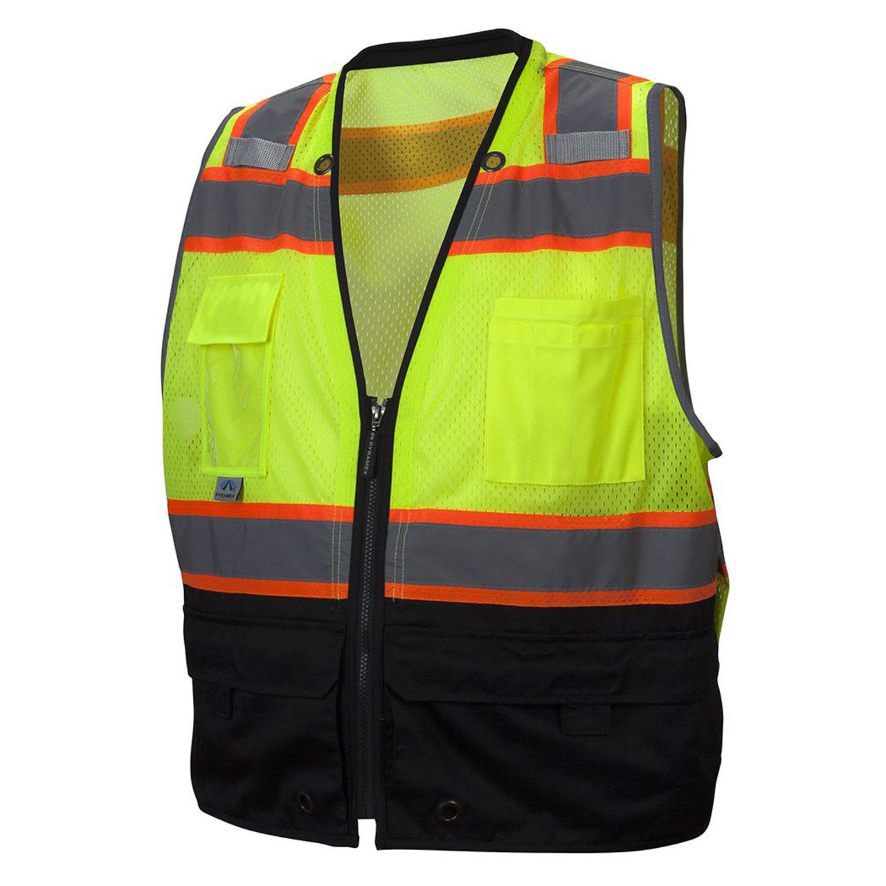 Pyramex RVZ44B Type R Class 2 Hi-Vis Two-Tone Black Bottom Mesh Safety Vest