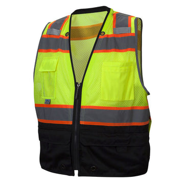 Pyramex RVZ44B Type R Class 2 Hi-Vis Two-Tone Black Bottom Mesh Safety Vest