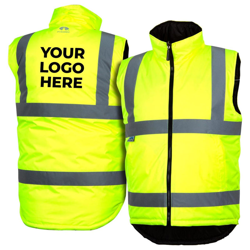 Custom Pyramex RWVZ45 Type R Class 2 Hi-Vis Reversible Insulated Safety Vest
