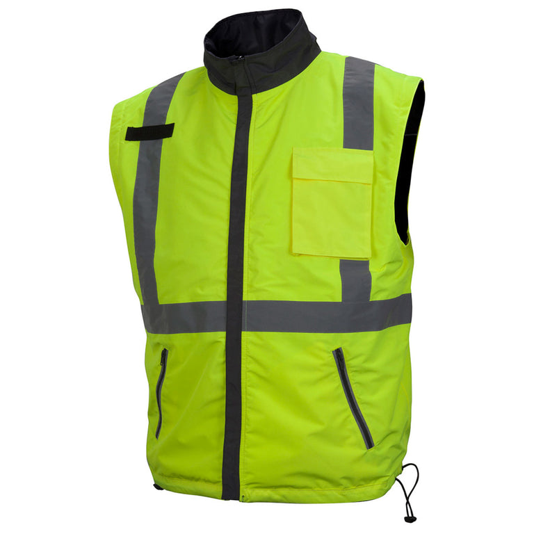Custom Pyramex RJR34 Type R Class 3 Hi-Vis 4-in-1 Jacket, Hi-Vis Lime Green