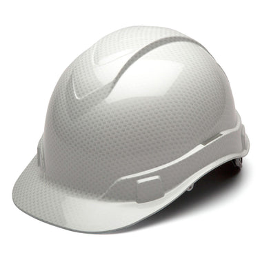 Custom Pyramex Ridgeline HD Glossy Cap Style Hard Hat, 4-Point Ratchet Suspension, 16 Pack
