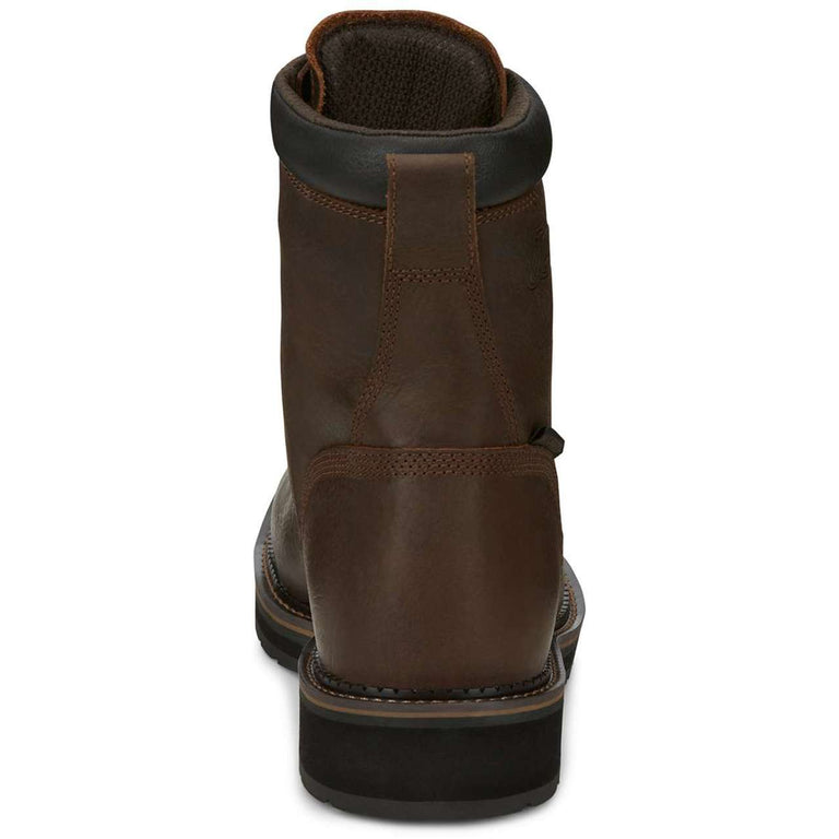 Justin Men's Driller 8" Waterproof EH Composite Toe Boots, SE462, Brown