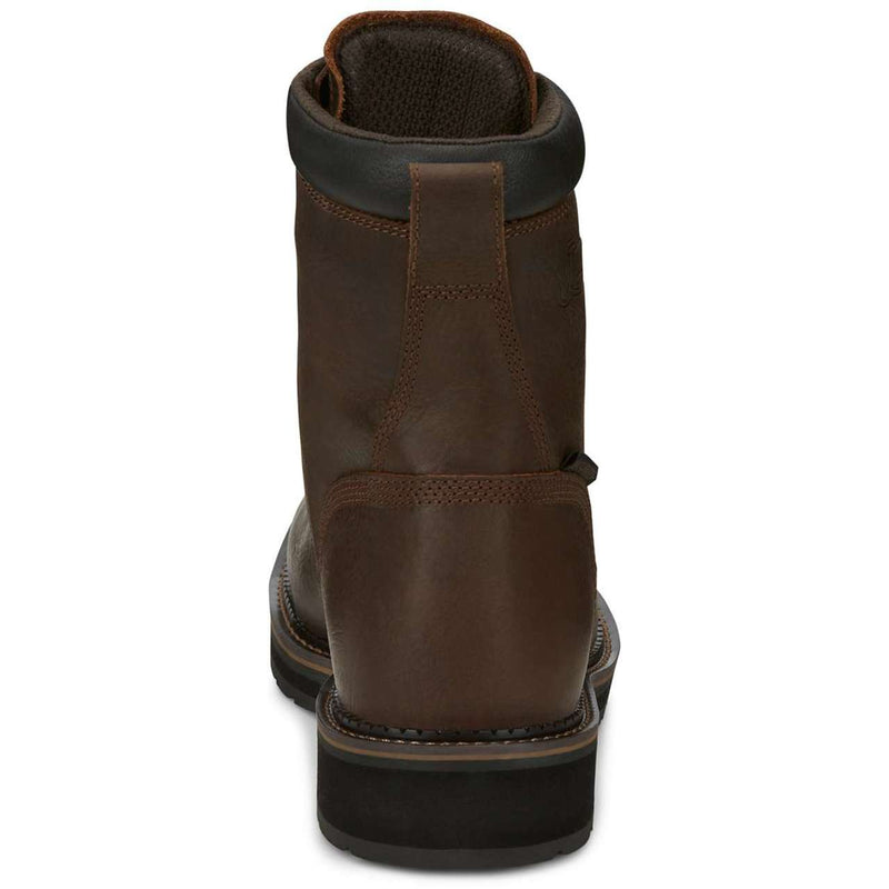 Justin Men's Driller 8" Waterproof EH Composite Toe Boots, SE462, Brown