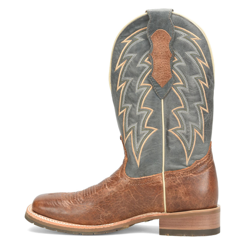 Double-H Men's 12" Leland Boots, DH7026, Blue/Brown