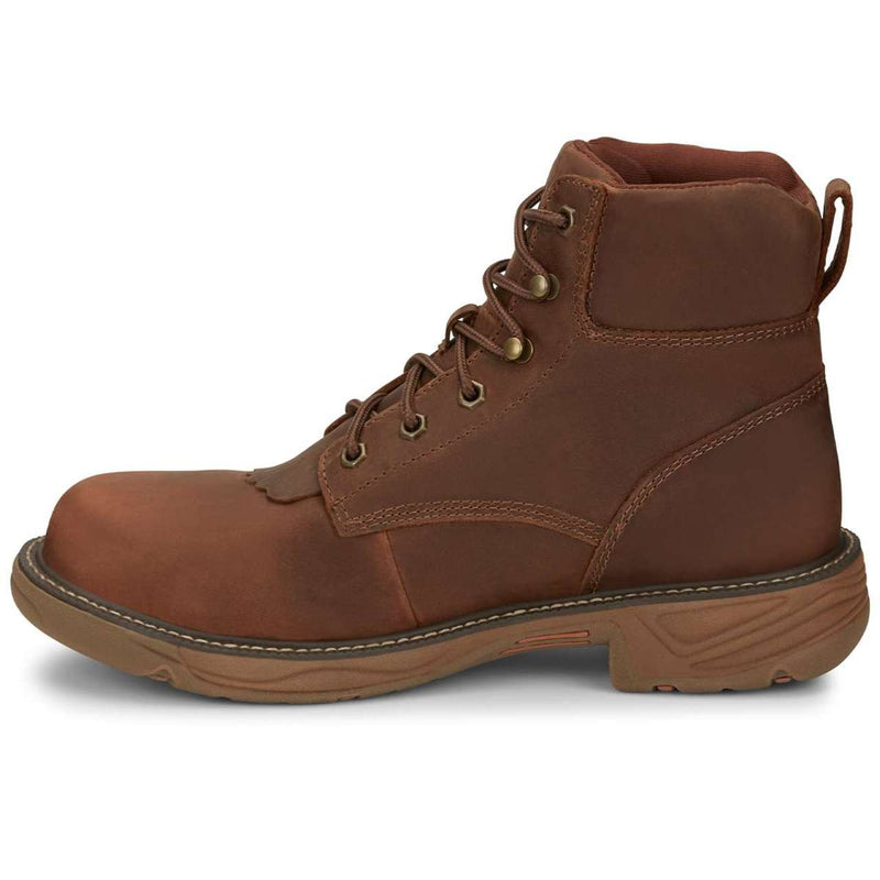 Justin Men's Rush 6" Waterproof EH Nano Composite Toe Boots, SE466, Brown