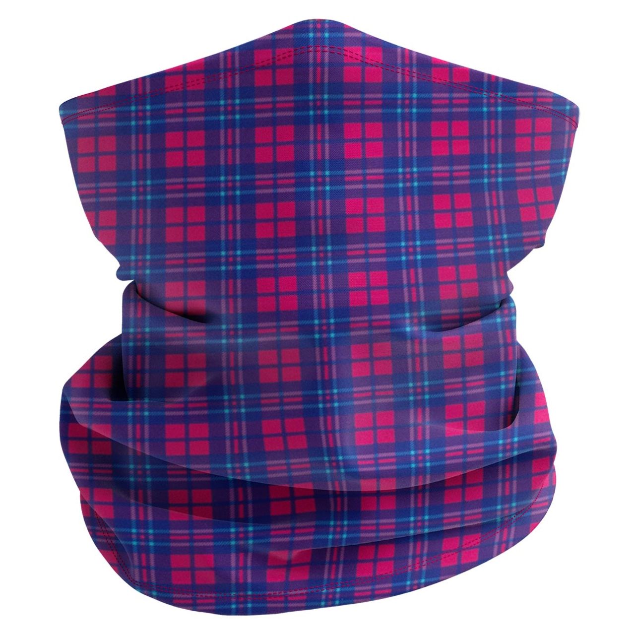 Rugged Blue Multipurpose Neck Gaiter Face Mask with Filter Pocket