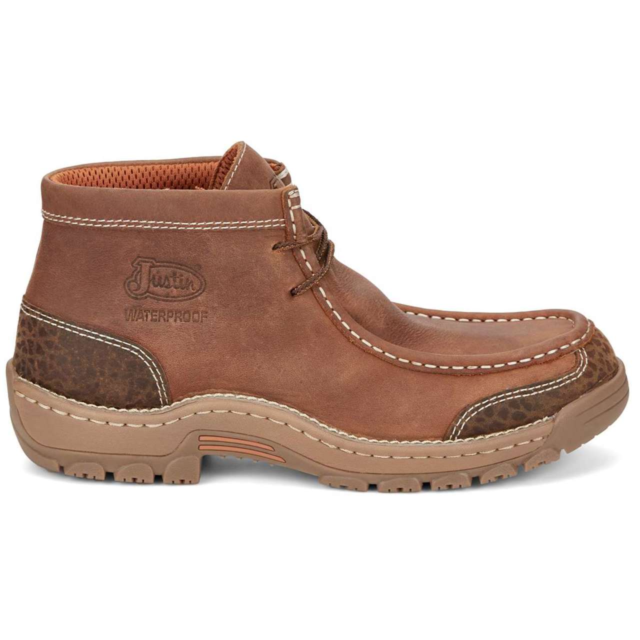 Justin Men's Crafton 4" Waterproof EH Soft Toe Shoes, SE251, Brown