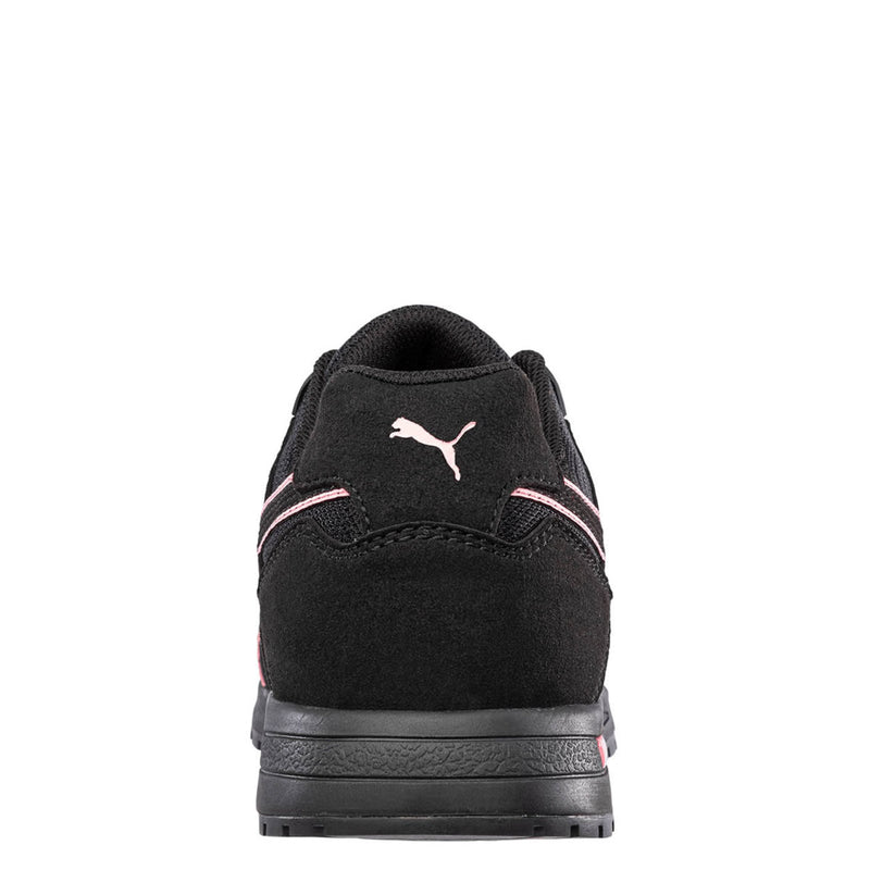 Puma Safety Women's Frontside Low EH Composite Toe Shoes, 643125, Black/Pink