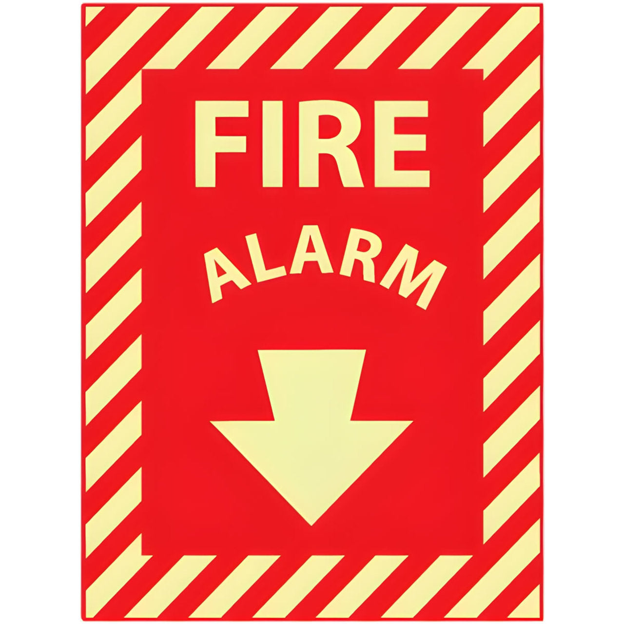 Fire Alarm 12x9 Vinyl Glow Fire Safety Sign