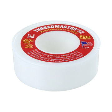 M55 Threadmaster Threadseal Full Density PTFE Tape, White, 1/2in x 260in