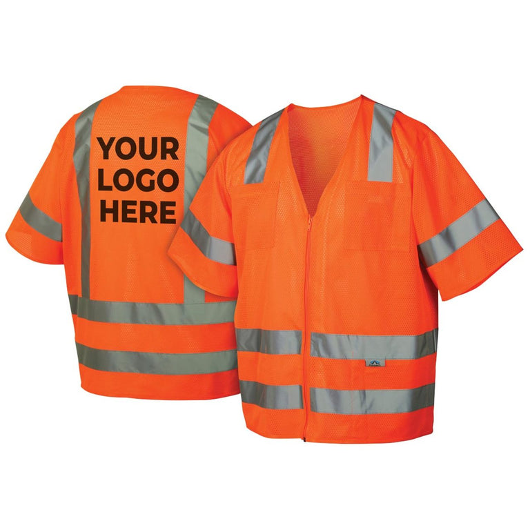 Custom Pyramex Safety RVZ31 Type R Class 3 Hi-Vis Mesh Safety Vest