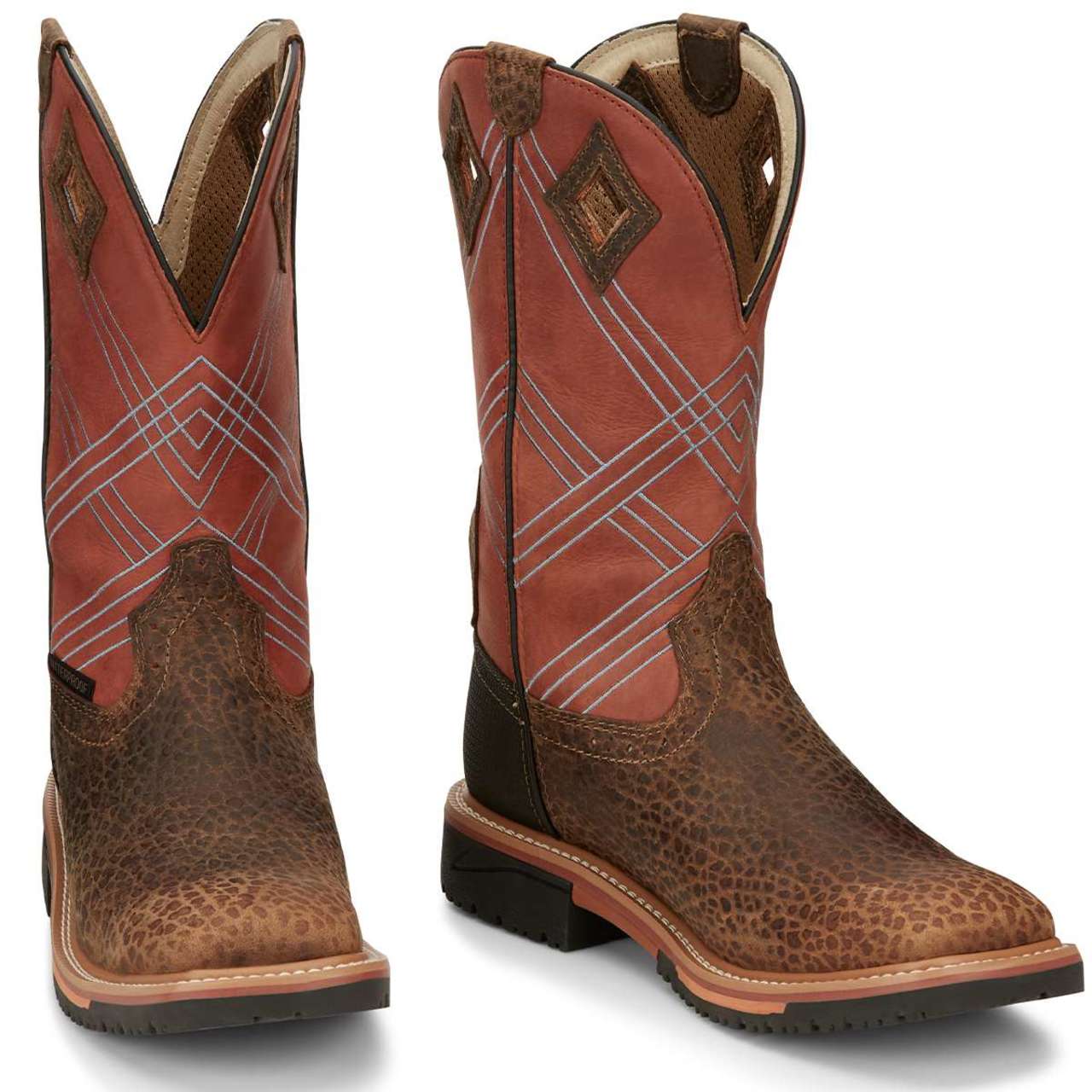 Justin Men's Dalhart 12" Waterproof EH Soft Toe Boots, SE4216, Brown