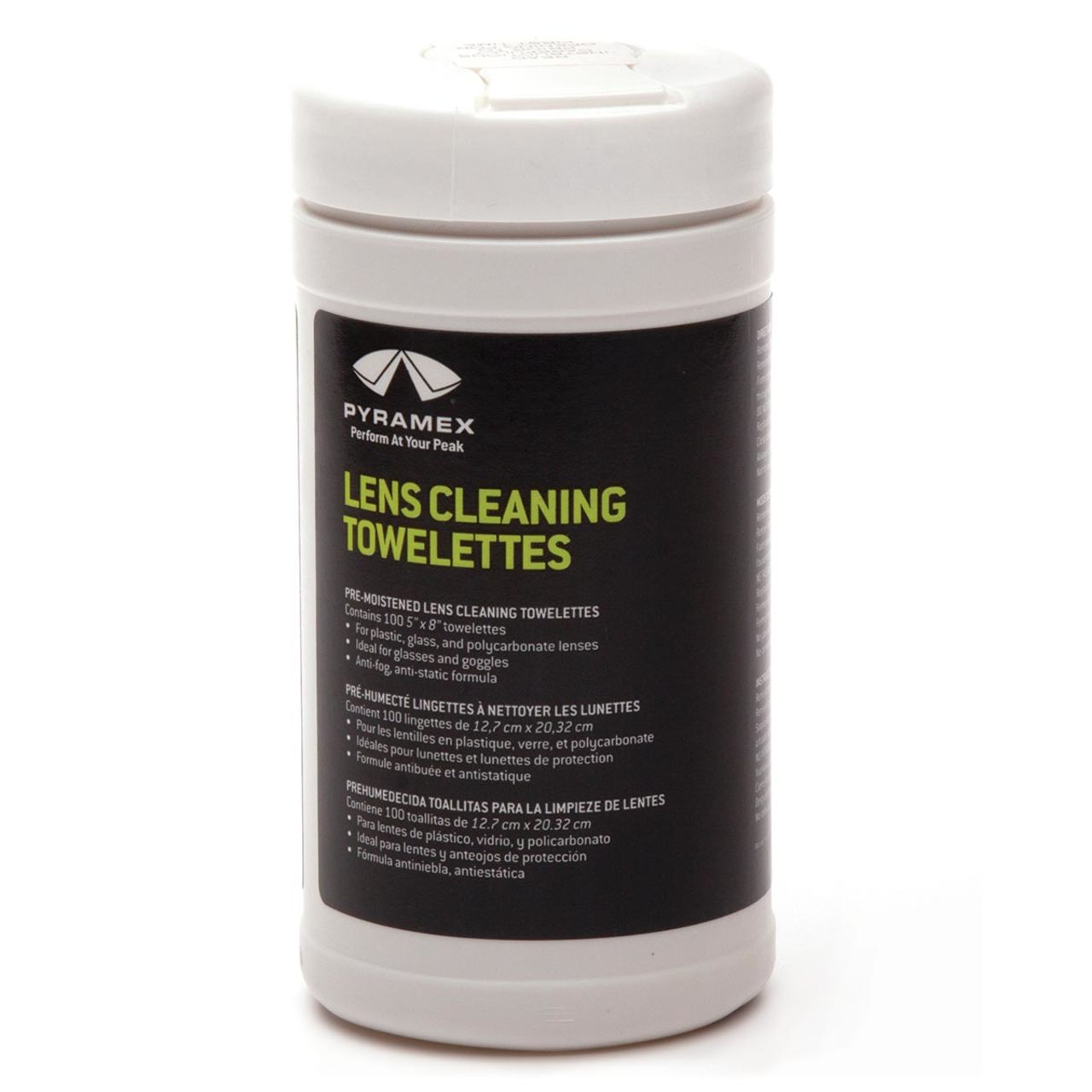 Pyramex LCC100 Lens Cleaning Towelettes, 100-Count Box
