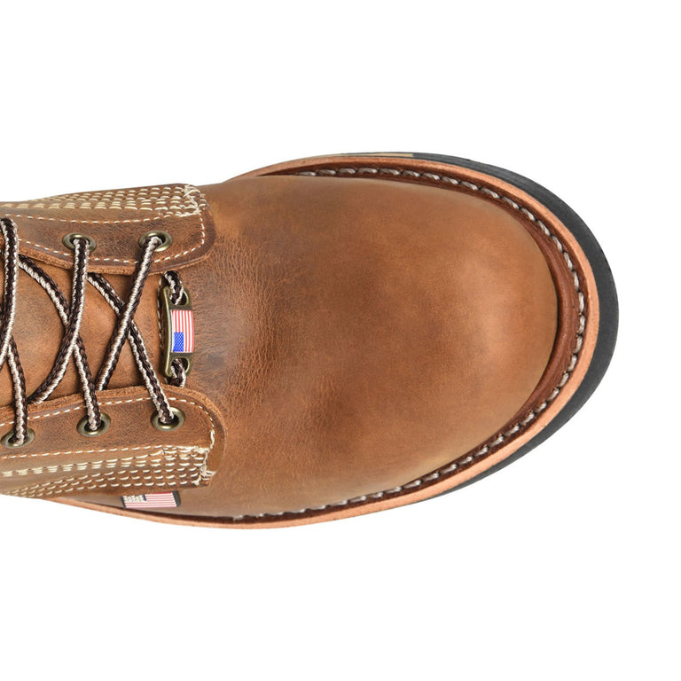 Carolina Men's Ferric USA 6" EH Soft Toe Boots, CA7029, Brown