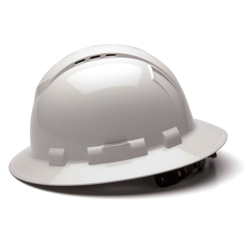 Custom Pyramex Ridgeline Vented Full Brim Hard Hat, 4-Point Ratchet Suspension