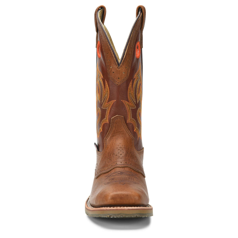 Double-H Men's Mickey 13" Roper Steel Toe Boots, DH5400, Brown
